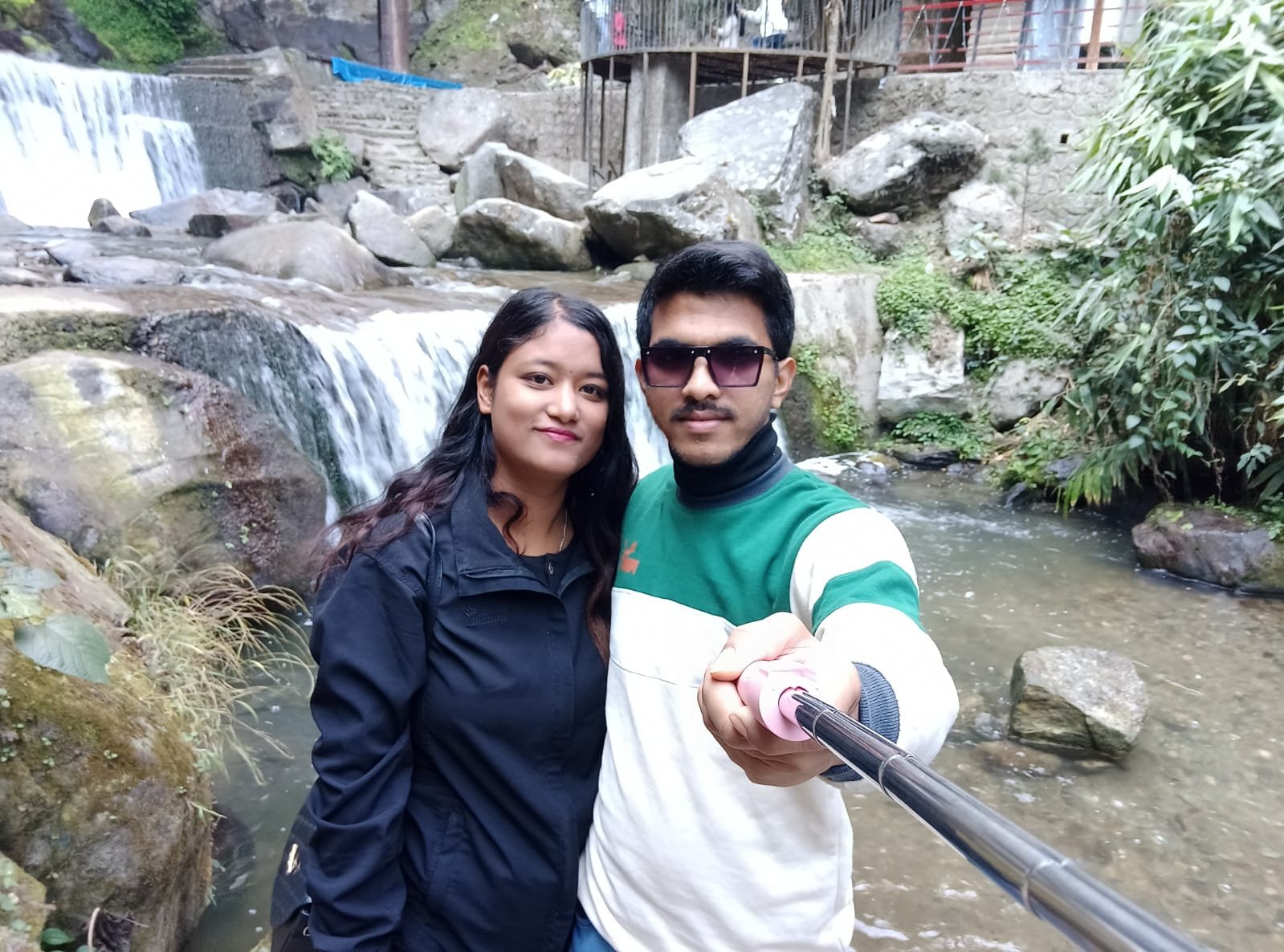 Couple celebrating love during Nepal trip